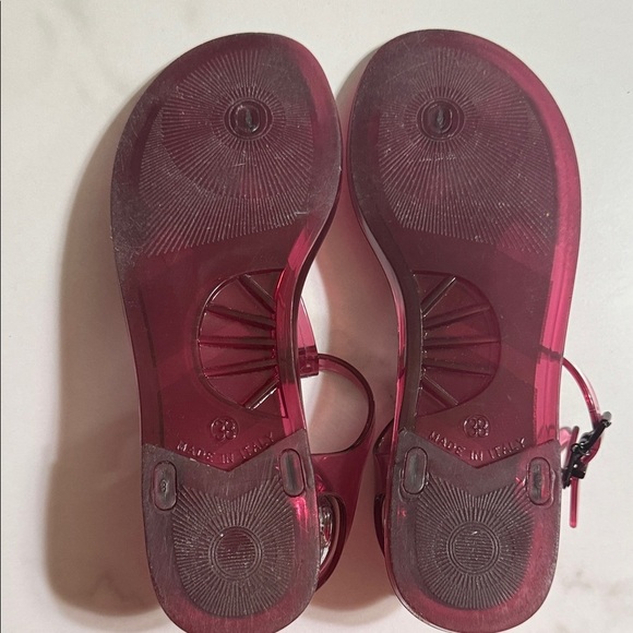 Burberry Women's Sandals in Burgundy and White - Picture 8 of 9